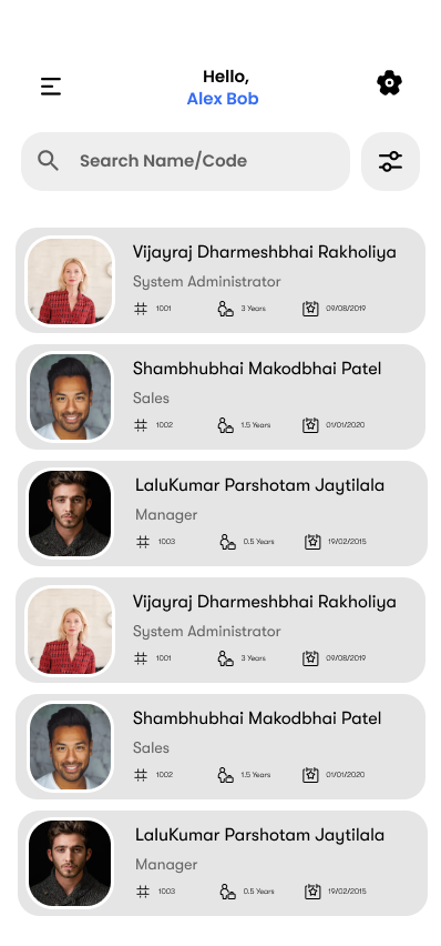 Employee list